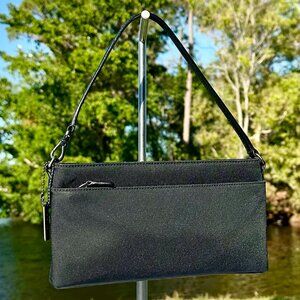 COACH Vintage Y2K Mercer Demi Gunmetal Jet Black Nylon Convertible Purse 7407